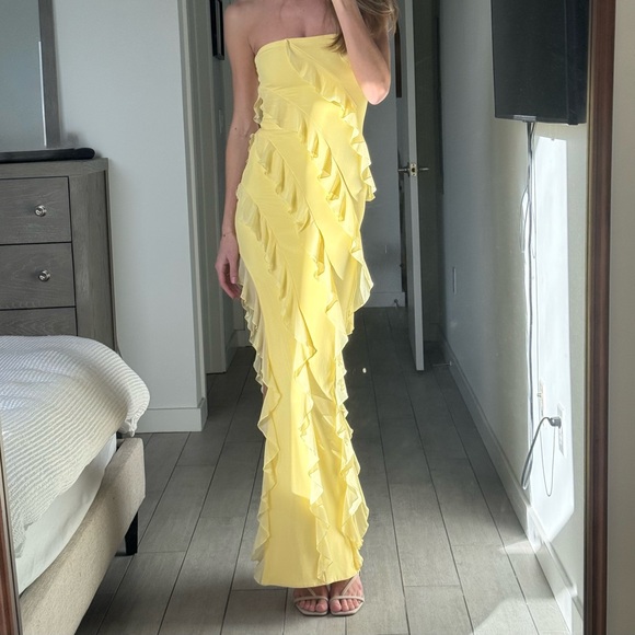 sheer sleeve maxi dress Medusa Dress – Sheer Long Sleeve Maxi Gown with Art Print – Designer Statement Dress